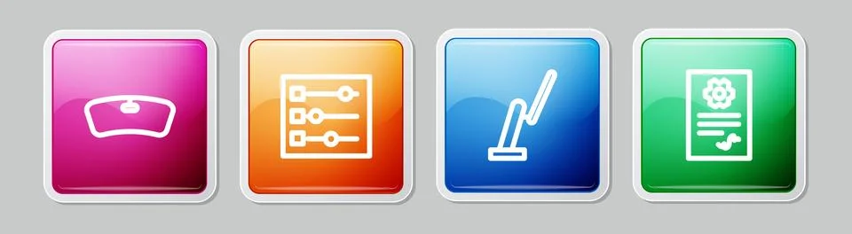 Set line Windshield, Car settings, Windscreen wiper and Auto service check Ilustración de archivo