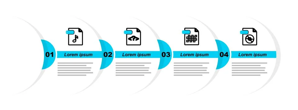 Set line WMA file document, PNG, PHP and MP3 icon. Vector イラスト素材