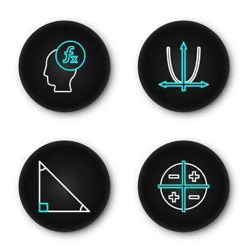 Set line XYZ Coordinate system, Triangle math, Graph, schedule, chart, diag.. Иллюстрация