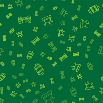 Set line Yarn, Sewing thread and Needle bed and needles on seamless pattern イラスト素材