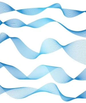 Set of linear banners for your design on white background. Stock Illustration