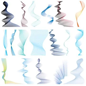 Set of linear banners for your design on white background. Stock Illustration