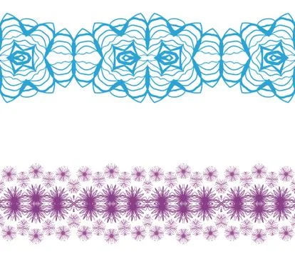 Set linear ornament. Stock Illustration