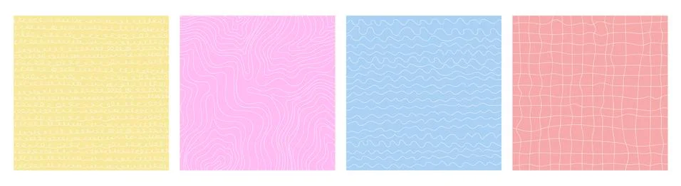 A set of linear patterns. Abstract backgrounds Stock Illustration