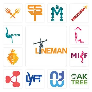 Set of lineman, oaktree, wnd, lyft, share png, milf, judah and the lion, mrs, Free Stock Illustration