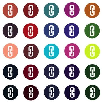Set of link connection buttons - internet website icons vector Stock Illustration