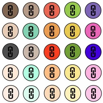 Set of link connection buttons - internet website icons vector Stock Illustration