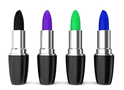 Set of lipsticks. four different colours Stock Illustration