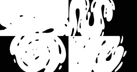 Set of Liquid Transitions in hand drawn cartoon doodle style Stock Footage 169540222