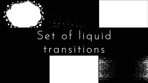 Set of Liquid Transitions in hand drawn cartoon doodle style Stock Footage 171002683
