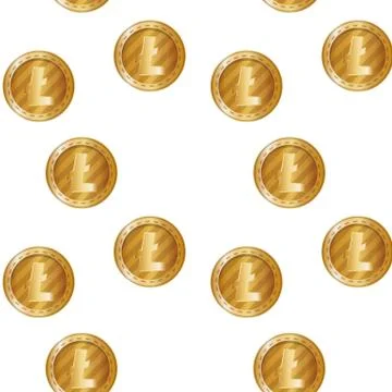 Set litecoins pattern background イラスト素材