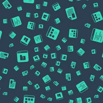 Set Loading data window, File document, missing and Software on seamless pattern Illustrazione stock