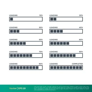 Set Loading Icon Vector Logo Template Illustration Design EPS 10. Ilustración de archivo