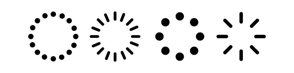 Set of loading icons. Load. Load bar icons. イラスト素材