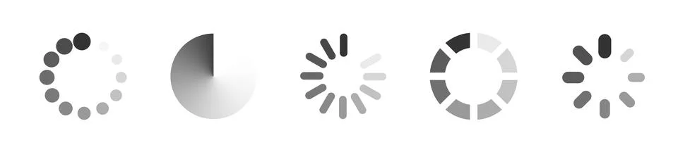 Set of loading icons. load. load bar icons. Vector Stock Illustration