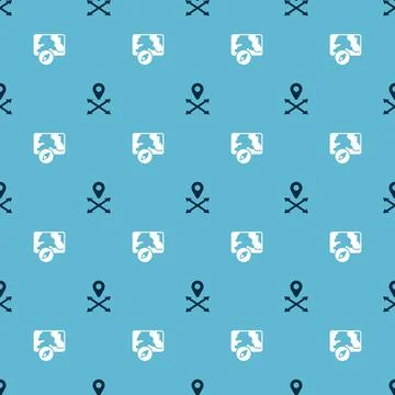 Set Location and City map navigation on seamless pattern. Vector Illustrazione stock