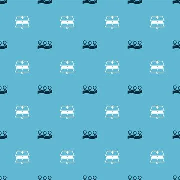 Set Location and Layers on seamless pattern. Vector Stock Illustration