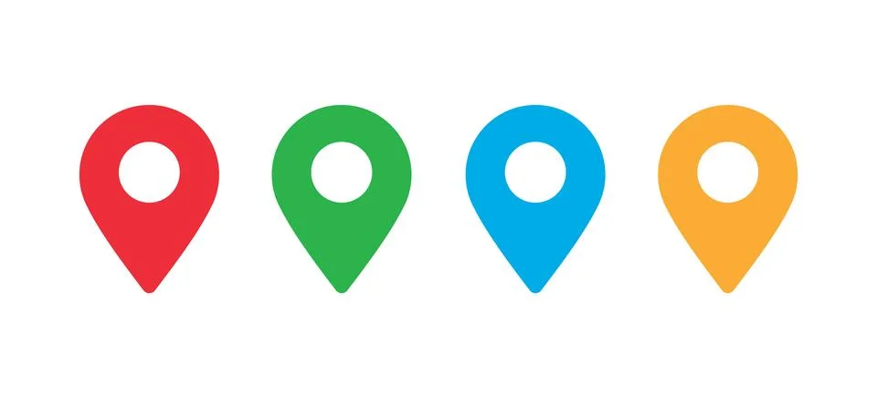 Set of Location or map pin symbol Illustrazione stock