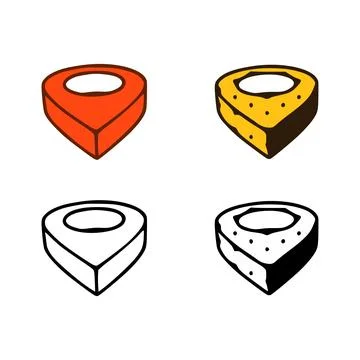 Set of location pins in different styles isolated on white background Stock Illustration