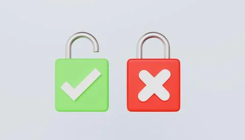 Set of Lock and Unlock Sign, Security, safety, encryption, protection 스톡 일러스트