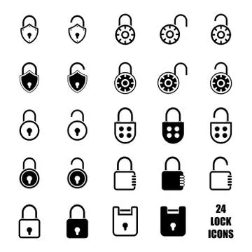 Set with lock icons Stock-Illustration