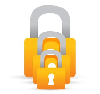 Set of lock illustration design over white background Ilustração Stock