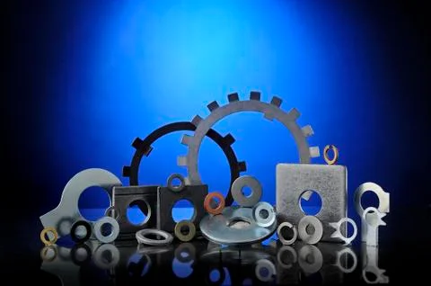 Set of lock washers Stock Photos