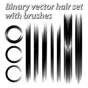 Set of locks of hair, the file includes a brush for their painting. Yo Stock-Illustration