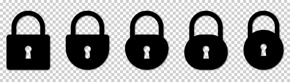 Set of locks icons Stock Illustration