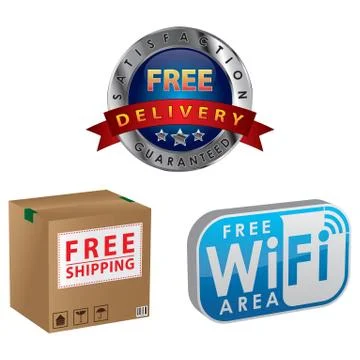 Set of logistic icons Illustrazione stock