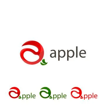Set Logo apple. Sign abstract apple. Stock Illustration