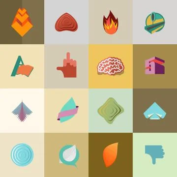 Set Logo Design Elements Collection Illustrazione stock