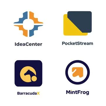 Set of Logo Design Template Elements. Vector Icons for Corporate Identity. 스톡 일러스트