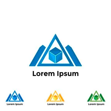 Set Logo triangle Stock Illustration