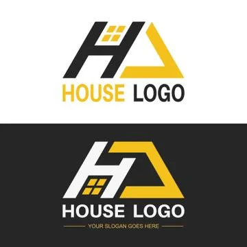 A set of logos with a letter H Illustration