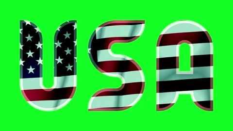 Set of loop animation with waving American flag inside text USA 250 Video stock 337831796
