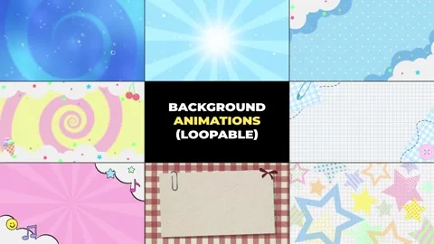 Set of Loopable Background Animations Stock Footage 305754554