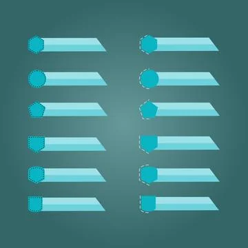 Set of Lower Third Elements Stock Illustration