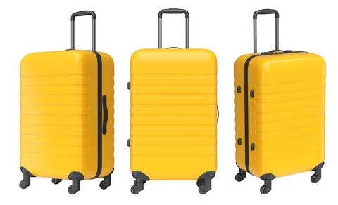 Set of luggage with beach accessories for summer holidays on white background イラスト素材