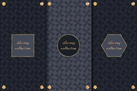 Set of luxury backgrounds Illustrazione stock