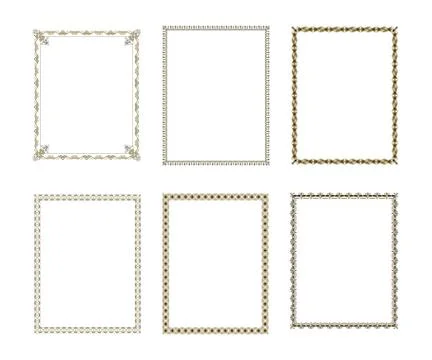 Set luxury decorative frame Stock Illustration