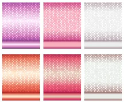 Set of luxury metallic backgrounds Stock Illustration