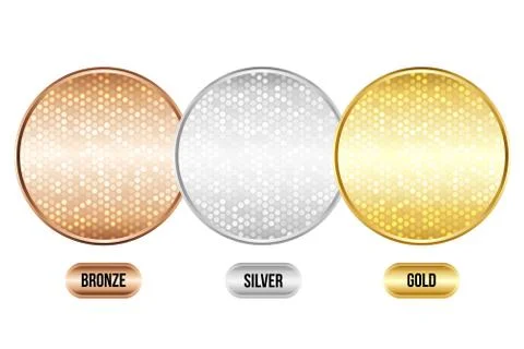 Set of luxury metallic backgrounds Stock Illustration
