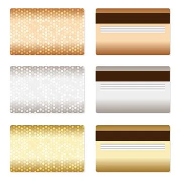 Set of luxury metallic backgrounds Illustrazione stock