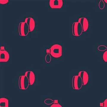 Set Macaron cookie and Perfume on seamless pattern. Vector 스톡 일러스트
