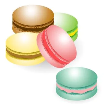 Set of macaroons Stock Illustration