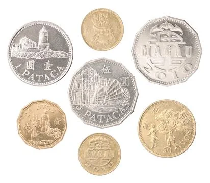 Set of Macau coins Stock Photos
