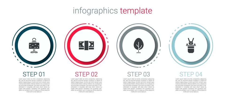 Set Magic ball on table, Stacks paper money cash, Tree and Magician hat and Stock Illustration