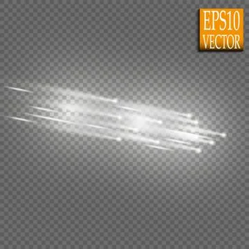 Set of magic glowing spark swirl trail effect isolated on transparent backgro Stock-Illustration