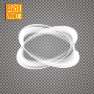 Set of magic glowing spark swirl trail effect isolated on transparent backgro Stock-Illustration